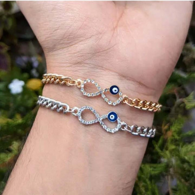 Harsu Collection Alloy Cubic Zirconia Bracelet Set(Pack of 2)
