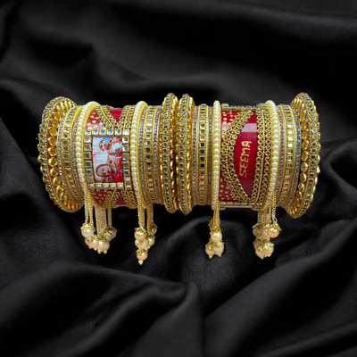 Hamna Plastic Zircon Bangle Set(Pack of 2)