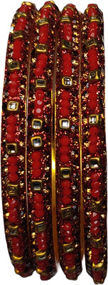 StyleNine Brass Cubic Zirconia Bangle Set(Pack of 4)