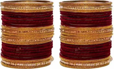 RADHA MOHAN EMPIRE Fabric, Glass Bangle Set(Pack of 48)
