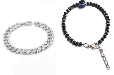 P R Production Brass Charm Bracelet(Pack of 2)