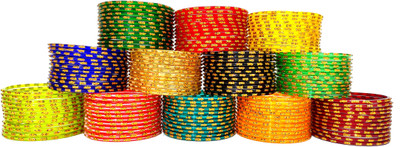 ZUMKA Glass Gold-plated Bangle Set(Pack of 144)