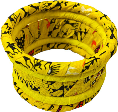 Soundarya boutique Fabric Bangle Set(Pack of 4)