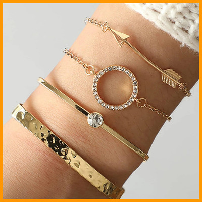 TheVineGirl Alloy Gold-plated Cuff(Pack of 4)