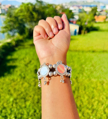 ISLANA Oxidised Silver Kada
