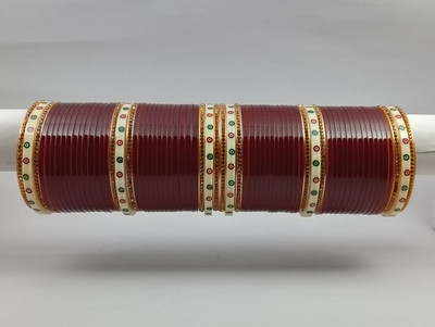 OJHA Plastic Cubic Zirconia Bangle Set(Pack of 66)