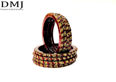 DMJ Glass Bangle Set(Pack of 8)