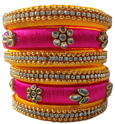 SiirAaka Fabric Bangle Set(Pack of 6)