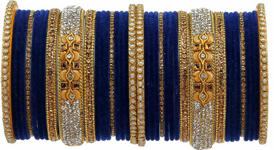 ZINEKA Metal Beads, Zircon Gold-plated Bangle Set(Pack of 10)