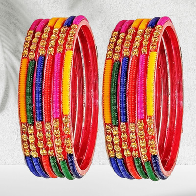LYBASHINE Glass Cubic Zirconia Gold-plated Bangle Set
