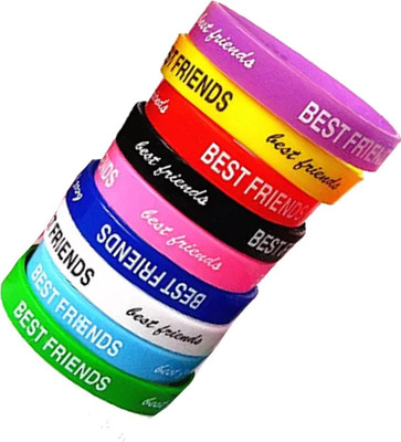One Point Collections Rubber Bracelet Set(Pack of 9)
