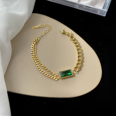 MYKI Stainless Steel Gold-plated Charm Bracelet