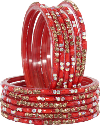 LAVAZZA Glass Bangle Set(Pack of 12)