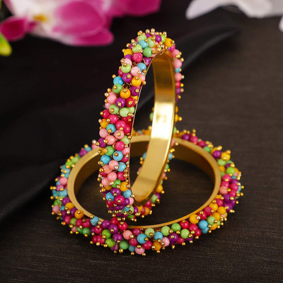 LYBASHINE Brass Cubic Zirconia Gold-plated Bangle Set