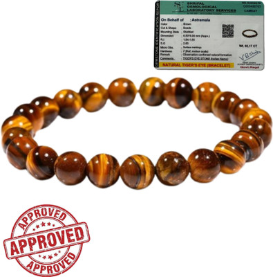 UBRONIK Tiger's Eye Agate, Crystal Bracelet