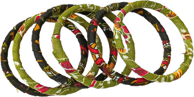 Soundarya boutique Fabric Bangle Set(Pack of 6)