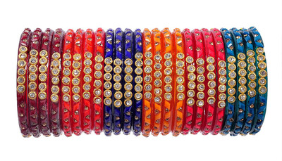 Amika Glass Zircon Bangle Set(Pack of 24)
