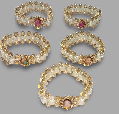 GURU JI CREATION Metal, Crystal, Citrine, Plastic Bracelet(Pack of 5)