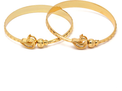 ZENEME Brass Gold-plated Bracelet Set(Pack of 2)