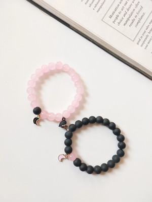 Agatesvibe Stone, Crystal, Glass Beads, Crystal Bracelet(Pack of 2)