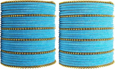 CHURA KING Metal, Fabric, Alloy Gold-plated Bangle Set(Pack of 60)