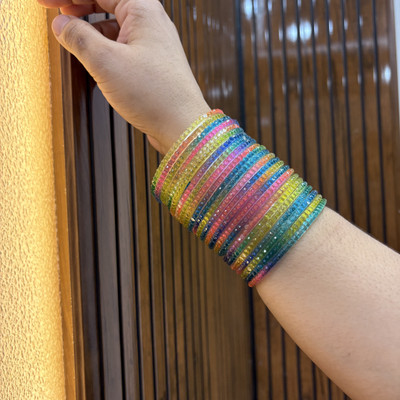 Kaab Glass Bangle Set(Pack of 10)