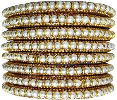 Jay Enterprises Glass Cubic Zirconia Kada(Pack of 8)
