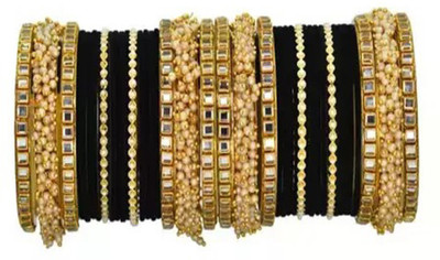 DONERIA Metal Beads Bangle Set(Pack of 40)