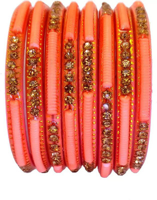 DONERIA Glass Bangle Set(Pack of 8)