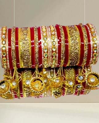 asd Plastic Crystal Bangle Set(Pack of 10)