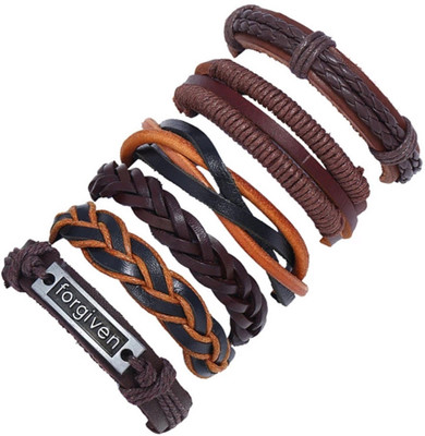 impression Leather Bracelet Set(Pack of 6)