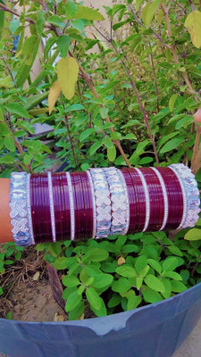 Anaya Metal, Plastic Cubic Zirconia Chudas(Pack of 10)