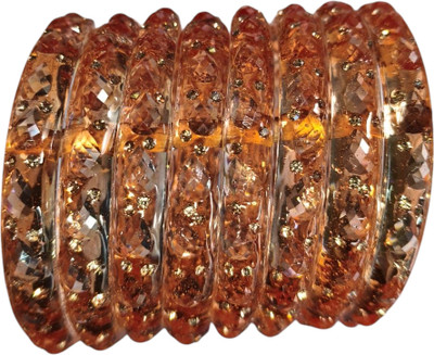 KANGAN Glass Cubic Zirconia Bangle Set(Pack of 8)