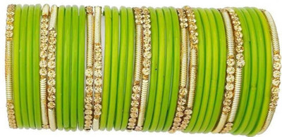 DURGANSH Glass Beads Bangle Set(Pack of 10)