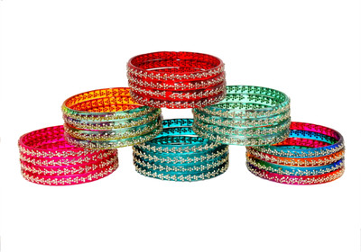 NMII Glass Zircon Bangle Set(Pack of 24)