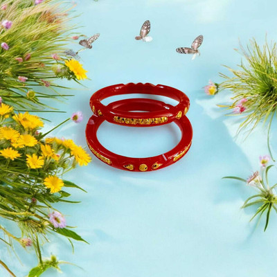 Sajmahal cosmetics Copper Gold-plated Bangle(Pack of 2)