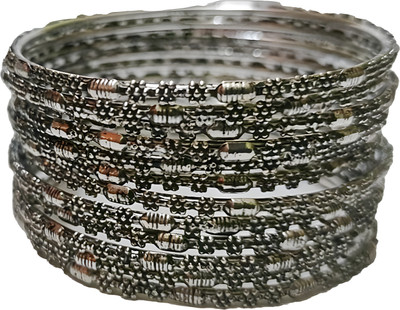 Option Hub Alloy Brass Bangle Set(Pack of 6)