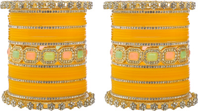 BBS Alloy Cubic Zirconia Gold-plated Chudas(Pack of 2)