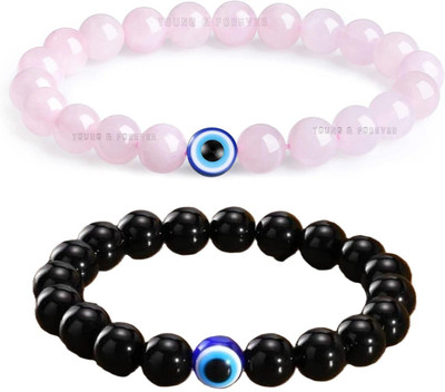 IKONKARR Stone, Crystal, Evil Eye Bracelet(Pack of 2)
