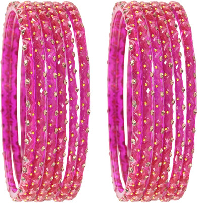 STYOLLO Glass Beads, Crystal, Zircon Bangle Set(Pack of 12)