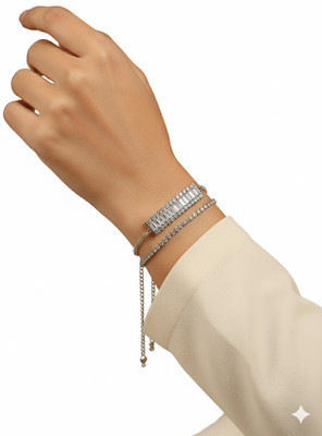 Zivra Oxidised Silver Charm Bracelet