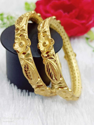 Prasansha Enterprises Alloy Gold-plated Bangle Set(Pack of 2)