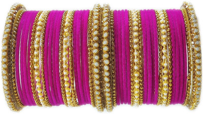 Ammoli Metal Beads Bangle Set(Pack of 10)