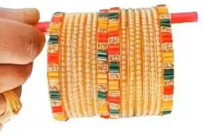 ssbs Glass Zircon Bangle Set(Pack of 16)