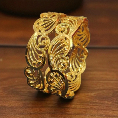 ANOUK Brass Diamond Gold-plated Bangle Set(Pack of 2)