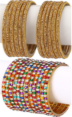 AFAST Glass Beads, Crystal Bangle Set(Pack of 10)