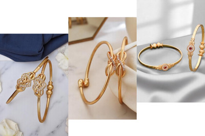 Hetshree Brass Diamond Gold-plated Bangle(Pack of 6)