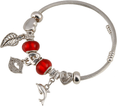 Flauri Alloy Rhodium Charm Bracelet
