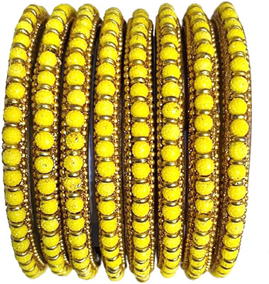 sp enterprise Glass Enamel Bangle Set(Pack of 8)