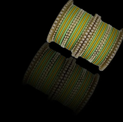 ELITEBAZAAR Metal Silver Bangle Set(Pack of 2)